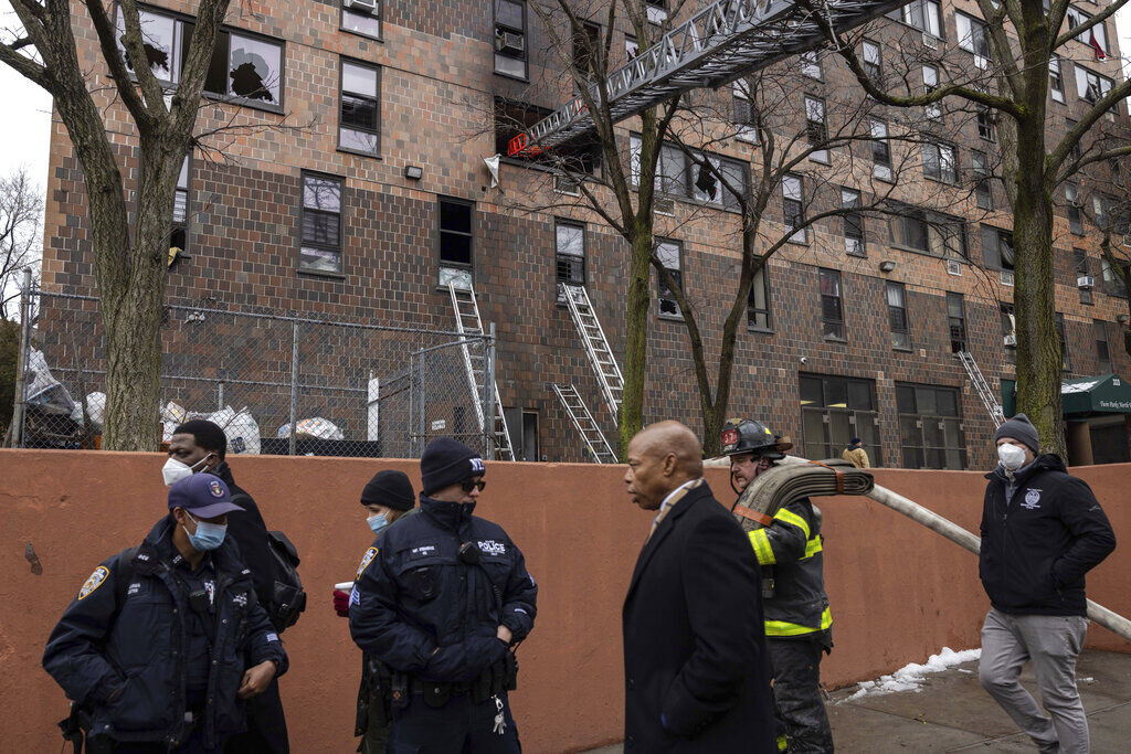 APTOPIX Apartment Building Fire